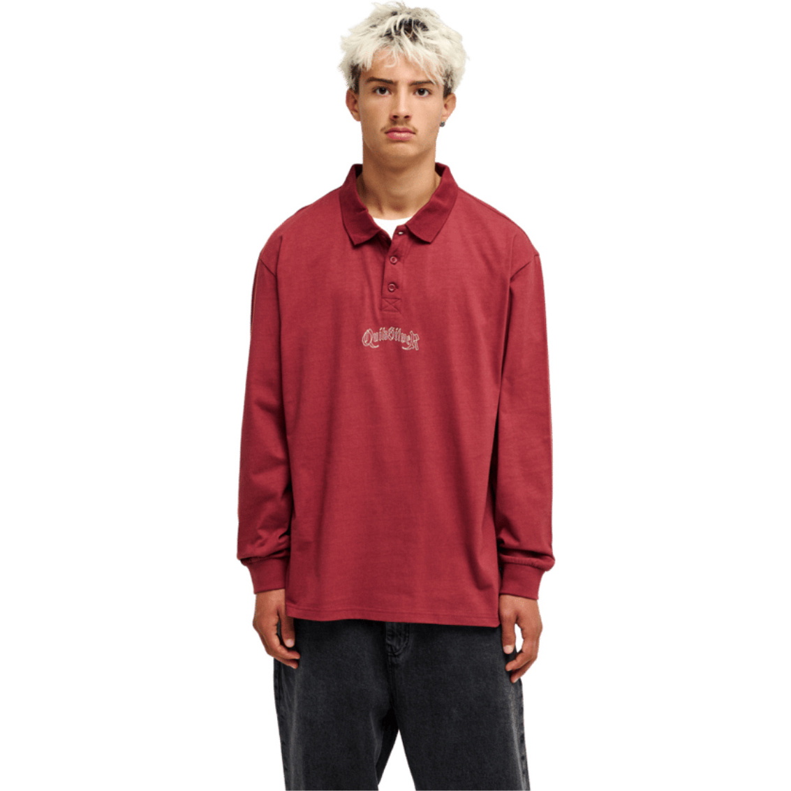 2026 Quiksilver Herre Belem Tung Polo Skjorte EQYKT04434 - Oxblood Red